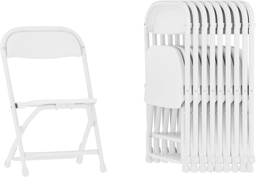 folding white chairs